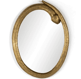 Serpent Mirror, Brushed Brass - AS IS CONDITION