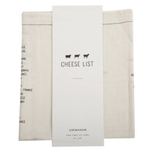 Load image into Gallery viewer, Cheese List Tea Towel - Black/Oyster White
